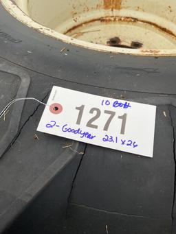 2- Goodyear 23.1x26 10 Bolt Tires