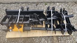 NEW MINI EXCAVATOR PALLET FULL OF ATTACHMENTS