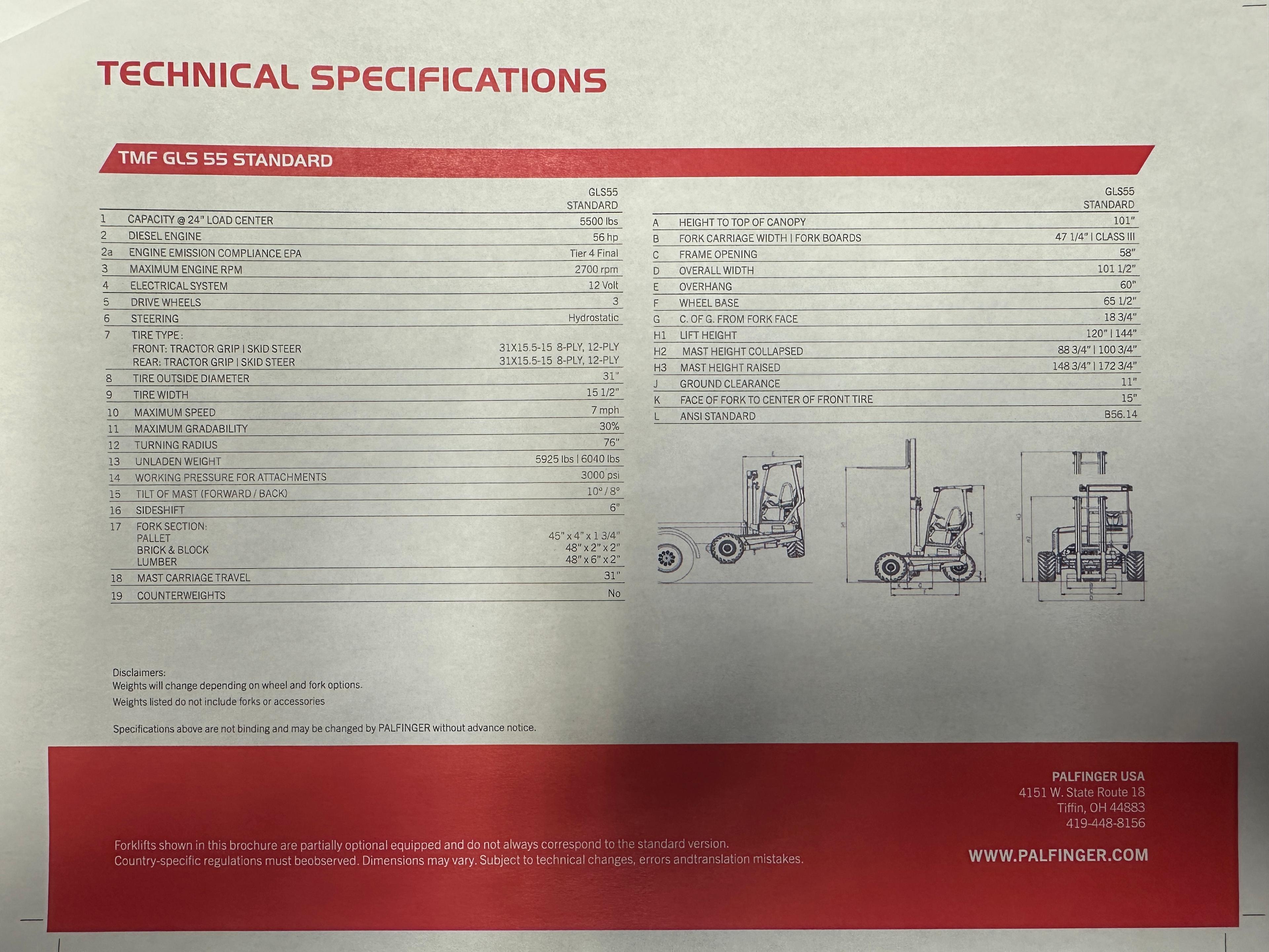 2020 PALFINGER GLS 55