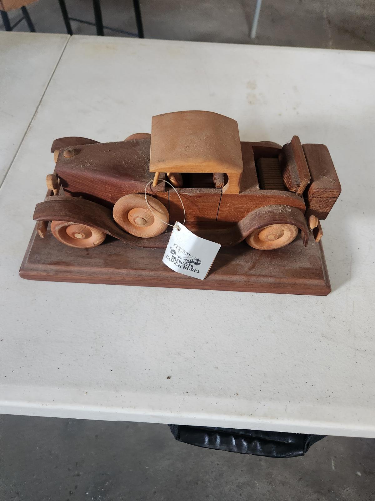 Wood carved roadster