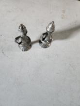 Pewter salt & pepper shakers