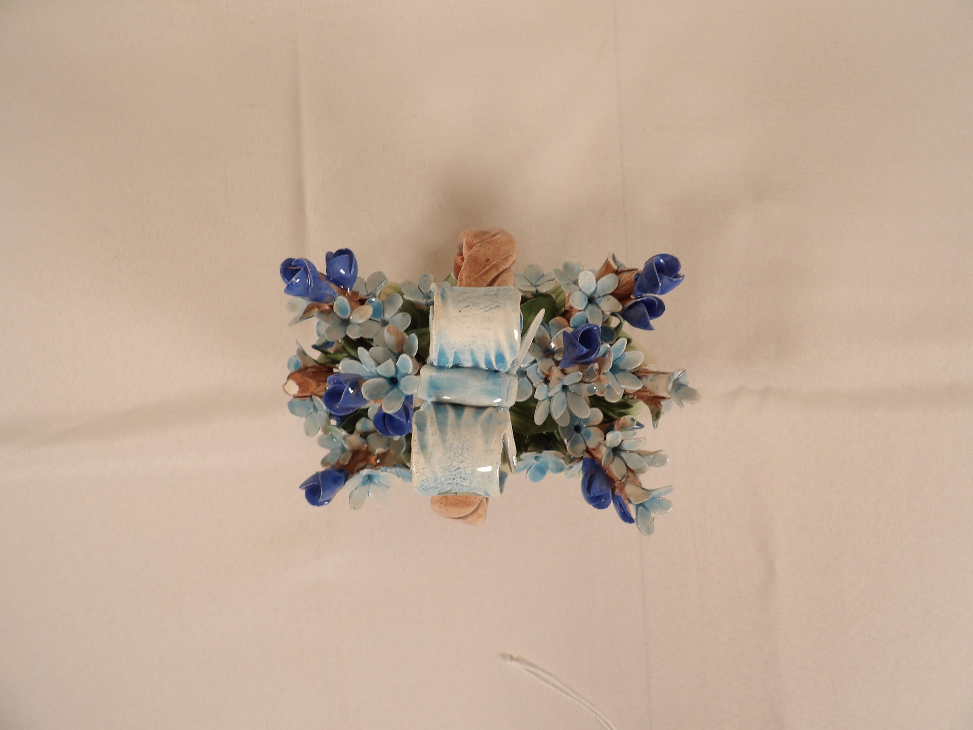 CAPODIMONTE FLORAL BASKET