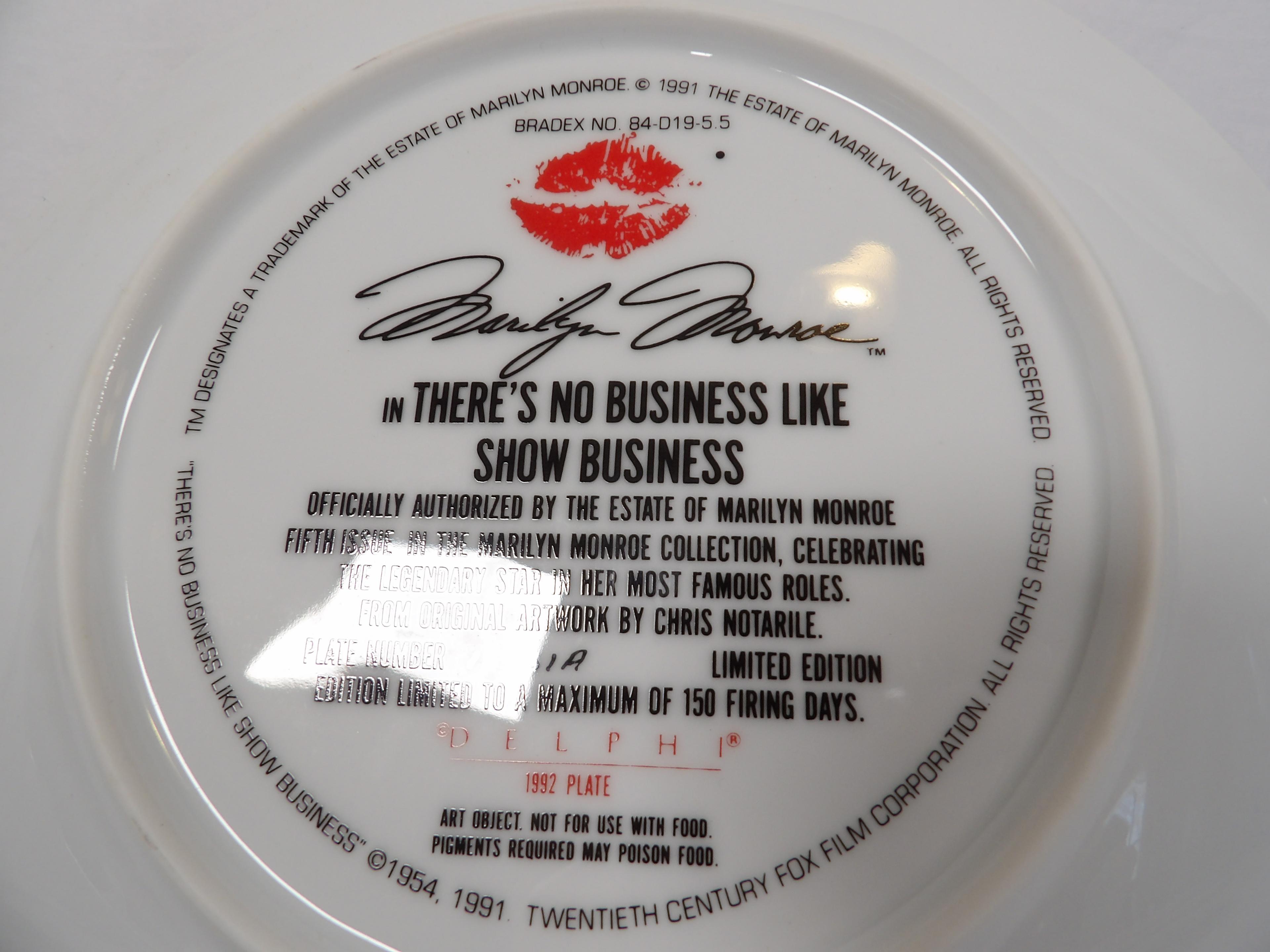 LOT OF (4) DELPHI MARILYN MONROE COLLECTORS PLATES