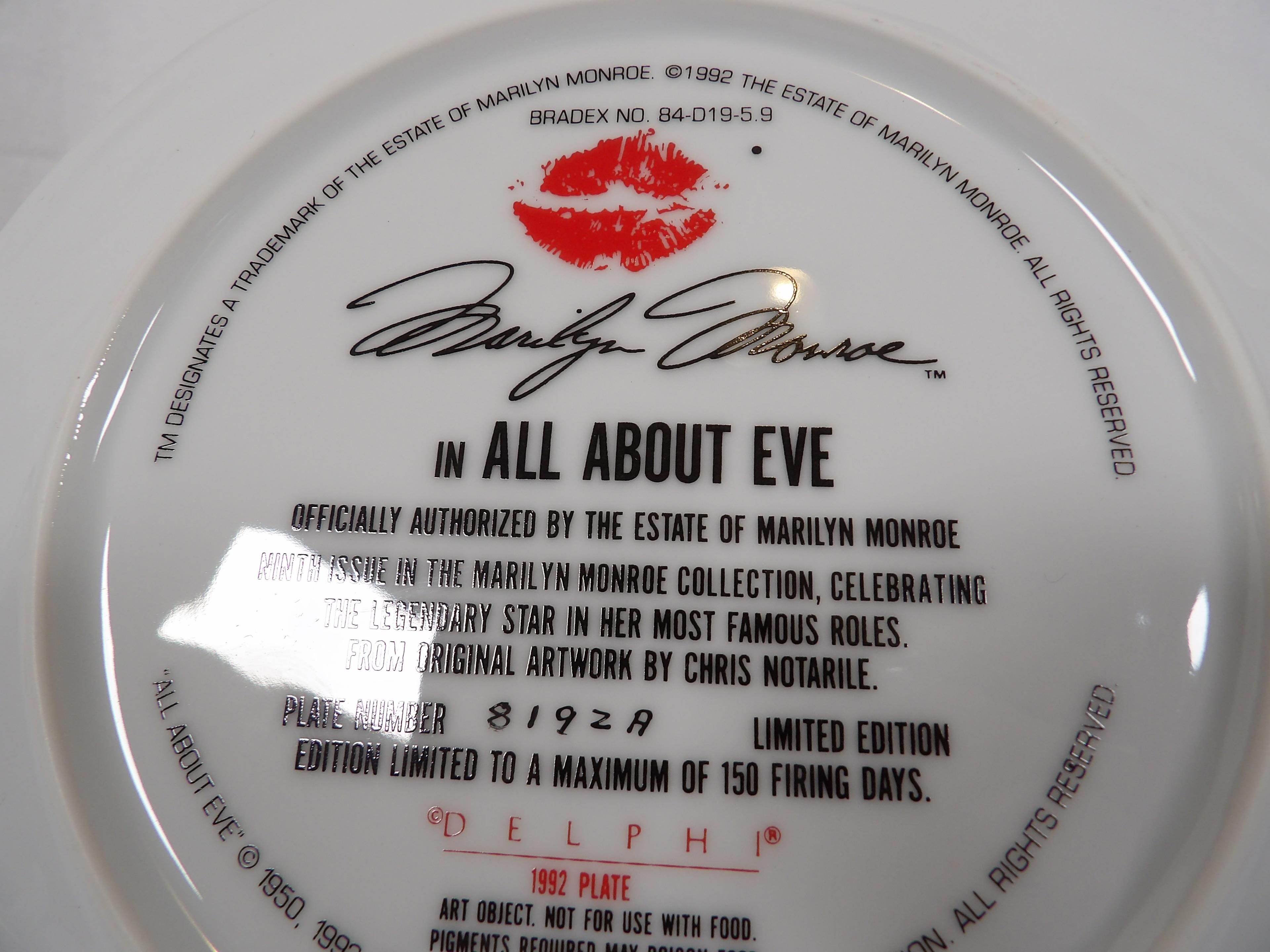 LOT OF (4) DELPHI MARILYN MONROE COLLECTORS PLATES