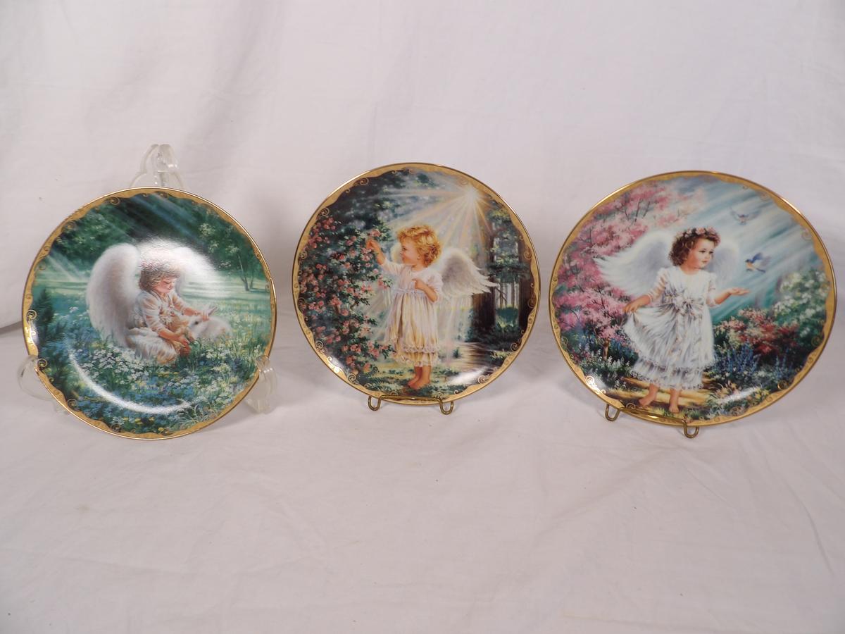 LOT OF (3) BRADFORD EXCHAGE GARDEN BLESSING COLLECTORS PLATES