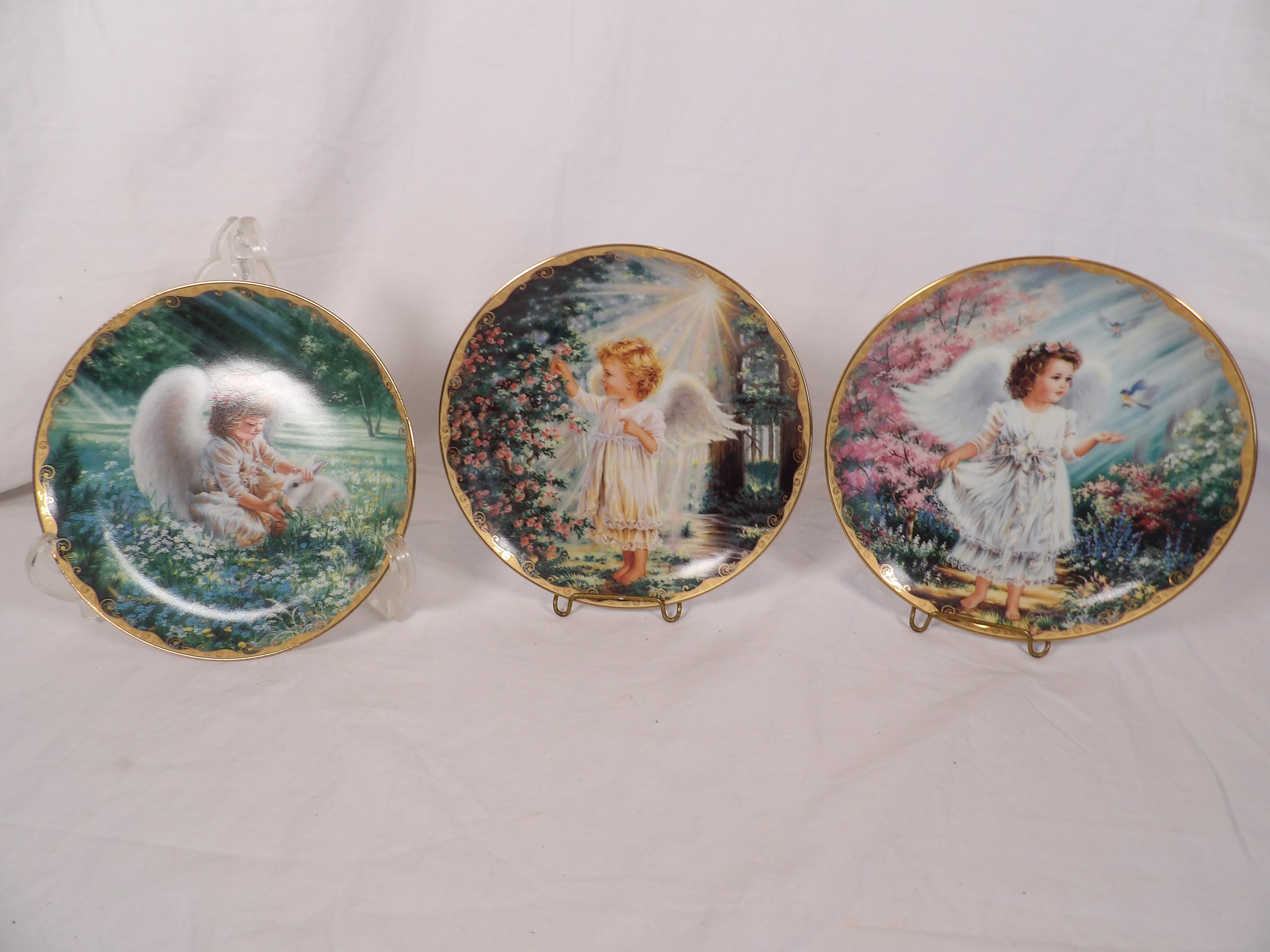 LOT OF (3) BRADFORD EXCHAGE GARDEN BLESSING COLLECTORS PLATES