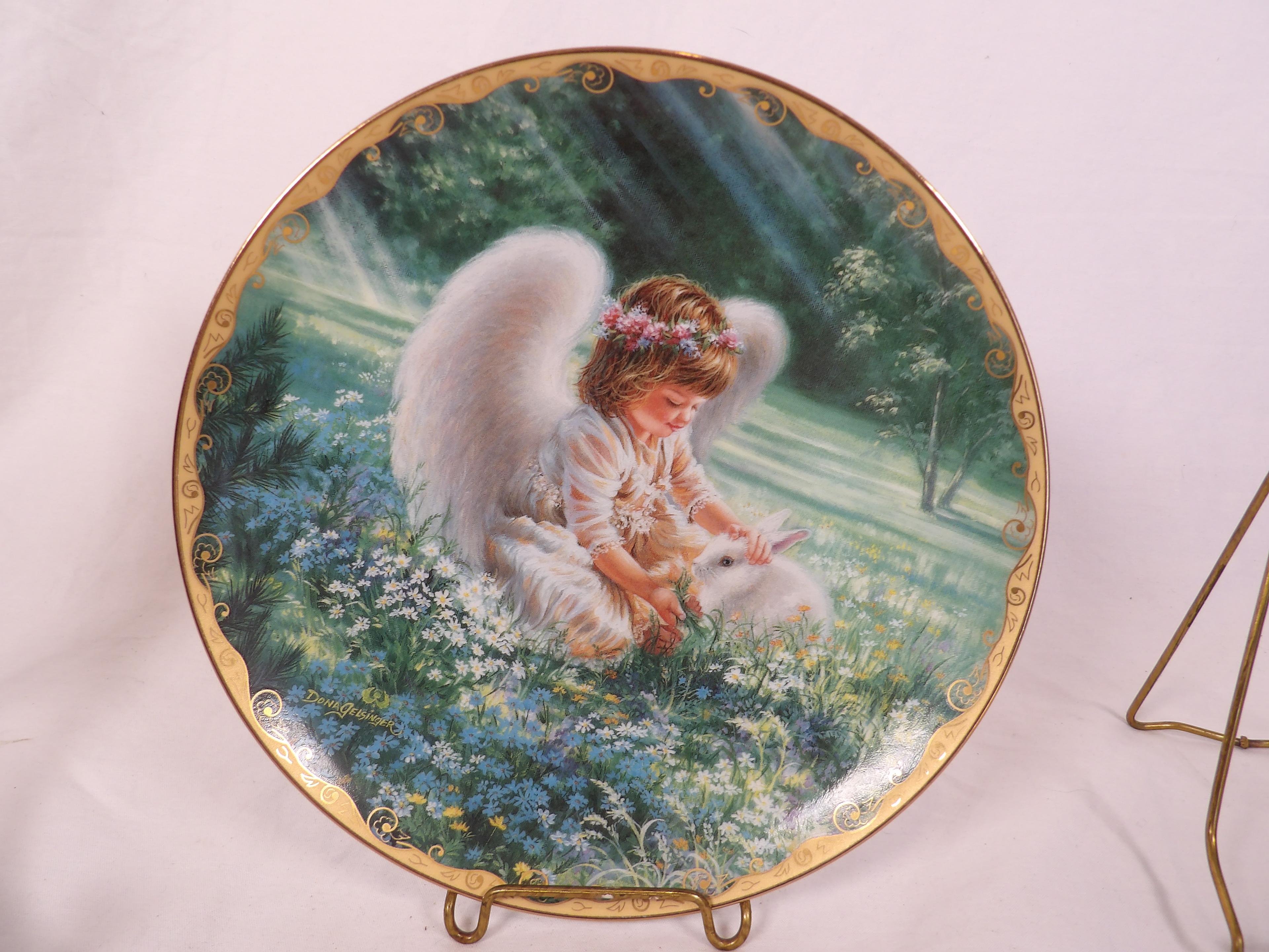 LOT OF (3) BRADFORD EXCHAGE GARDEN BLESSING COLLECTORS PLATES