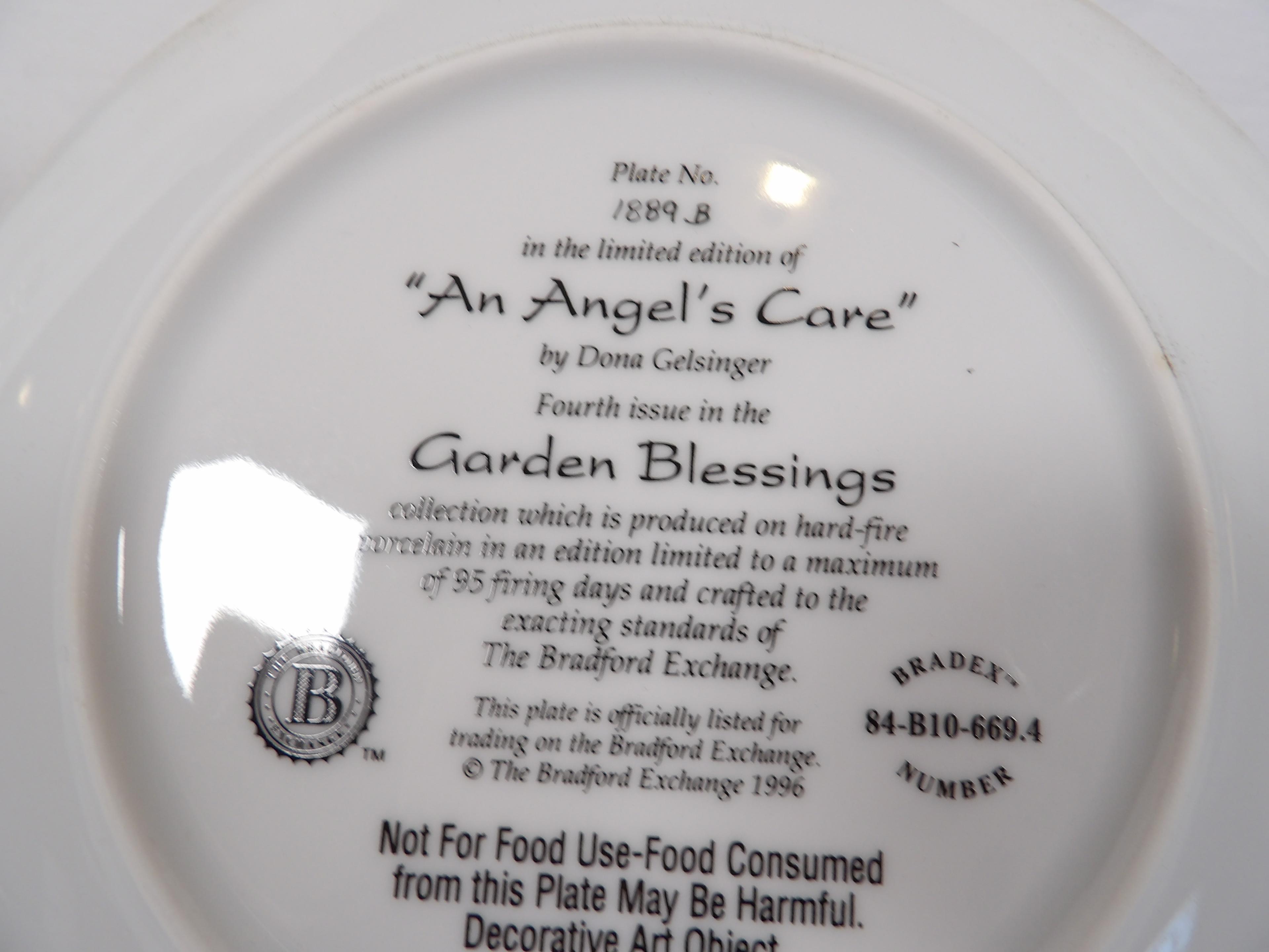 LOT OF (3) BRADFORD EXCHAGE GARDEN BLESSING COLLECTORS PLATES