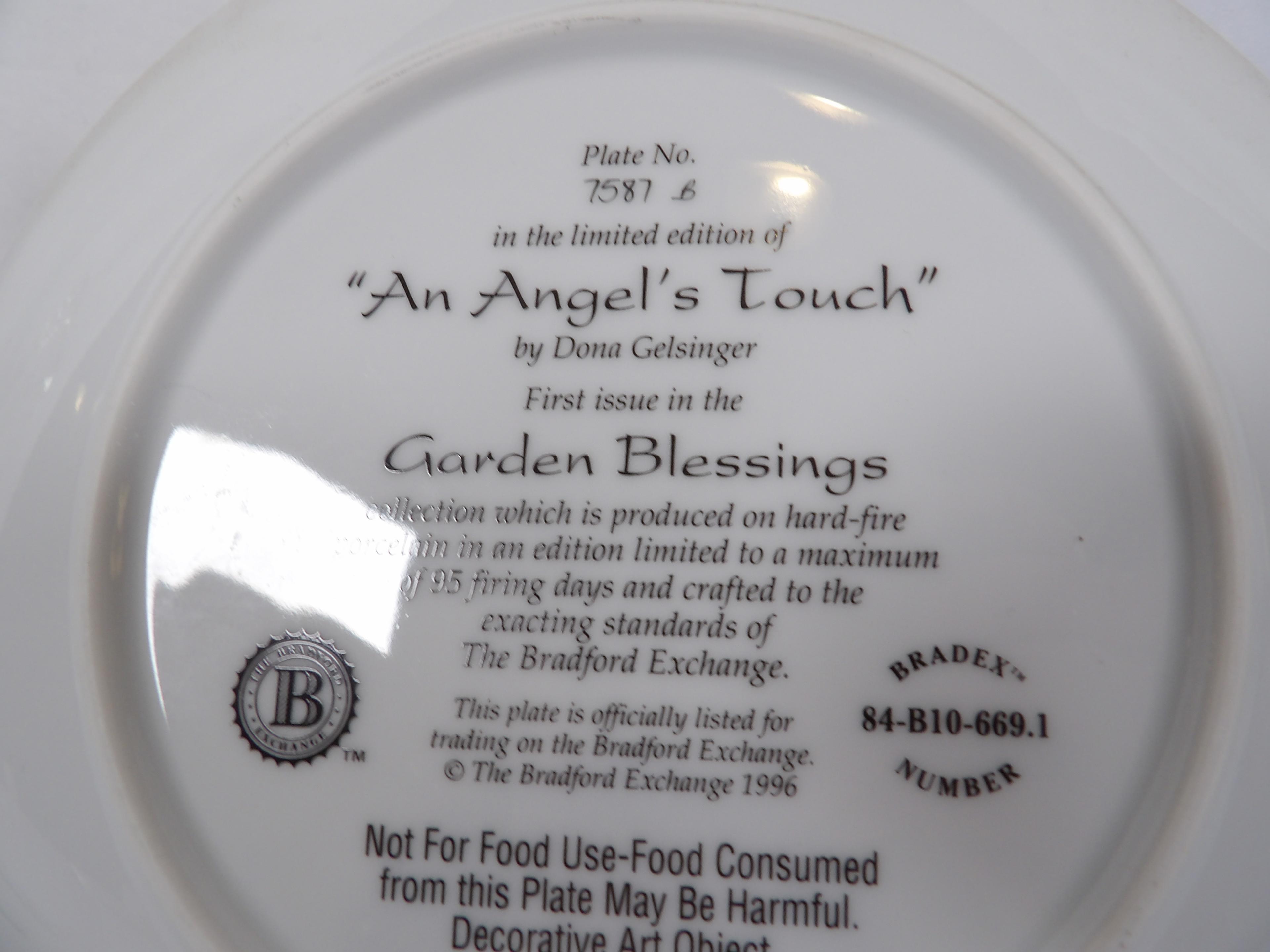 LOT OF (3) BRADFORD EXCHAGE GARDEN BLESSING COLLECTORS PLATES