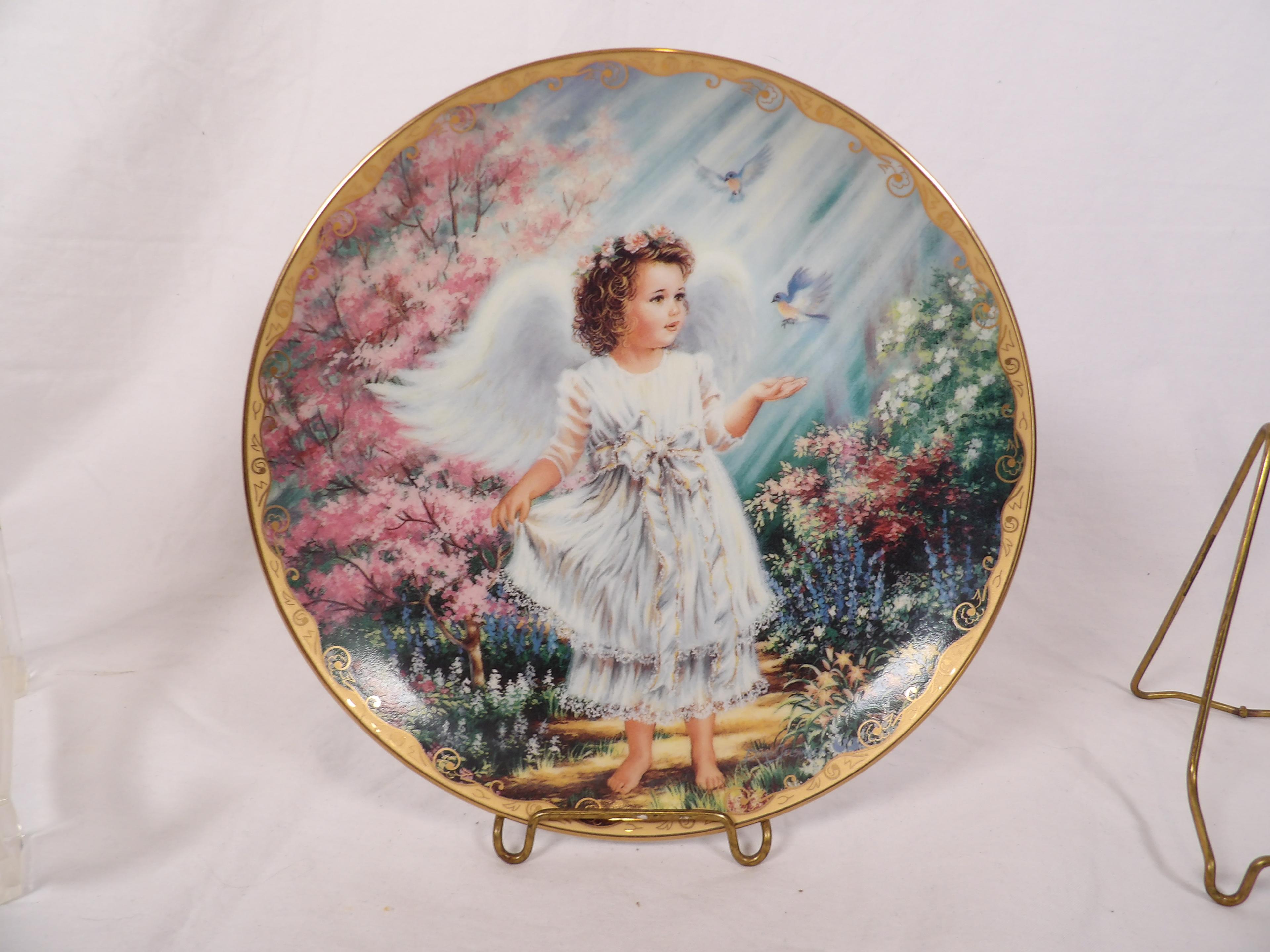LOT OF (3) BRADFORD EXCHAGE GARDEN BLESSING COLLECTORS PLATES