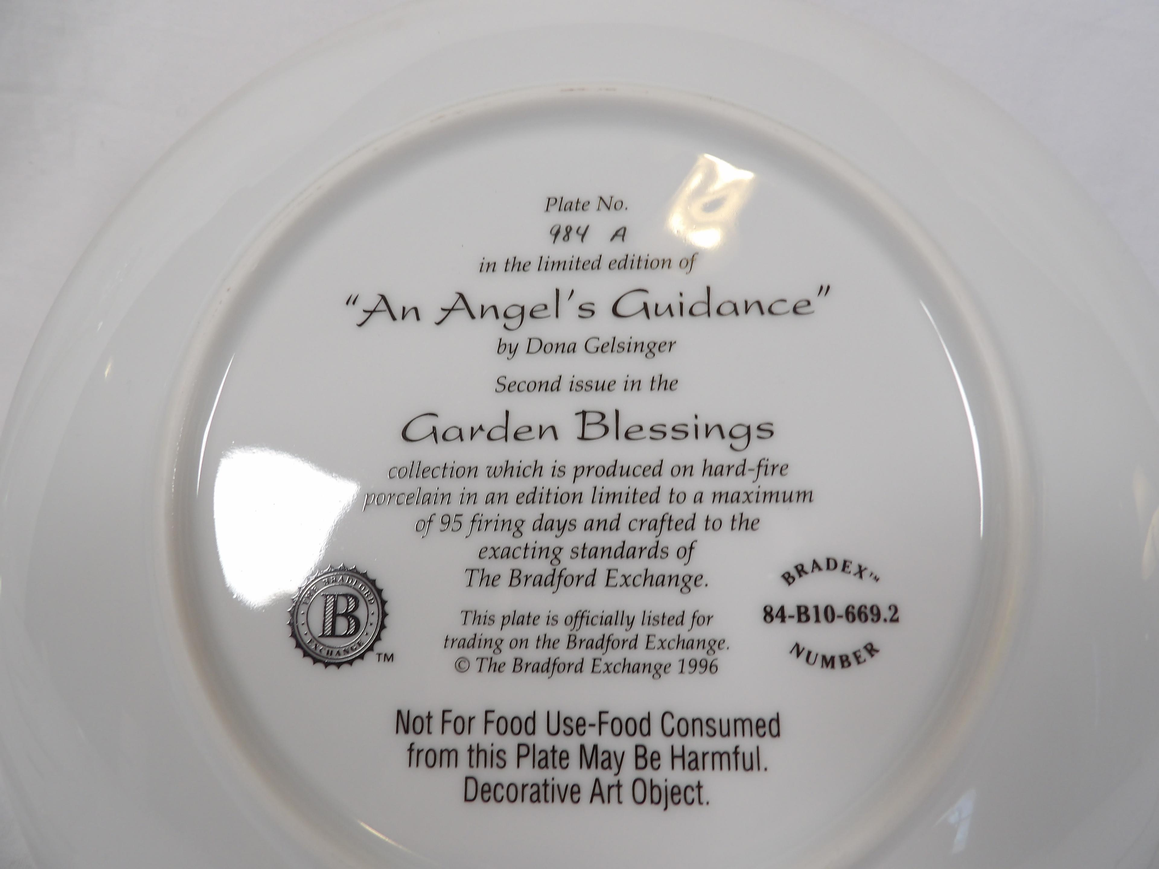 LOT OF (3) BRADFORD EXCHAGE GARDEN BLESSING COLLECTORS PLATES