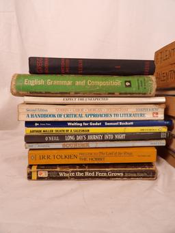 LOT OF ASSORTED BOX OF VINTAGE BOOKS