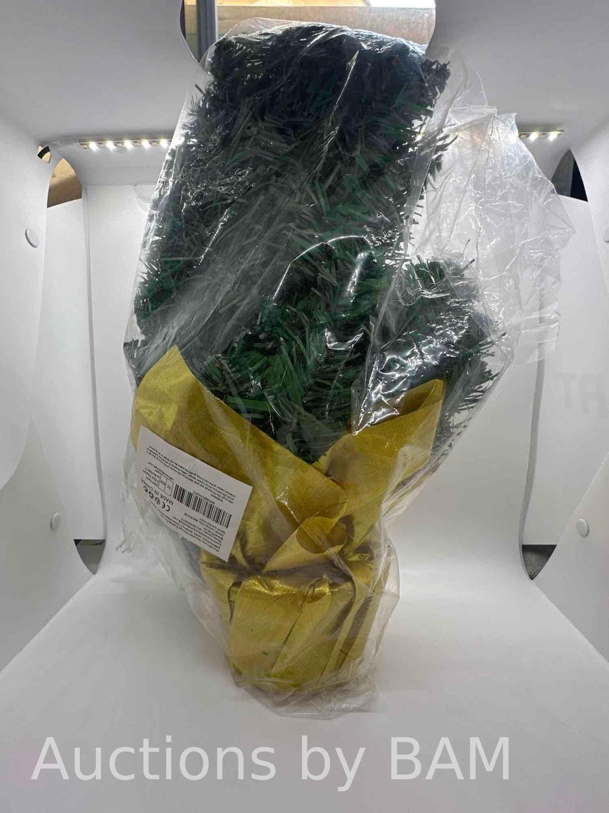 National Tree Company Pre-Lit Feel Real Artificial Mini Christmas Tree