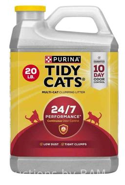 Purina Tidy Cats 24/7 Clumping Cat Litter, Low Dust, Deodorizing, 20 lb. Jug