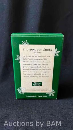 HALLMARK KEEPSAKE SHOPPING FOR SHOES BARBIE ORNAMENT 2002