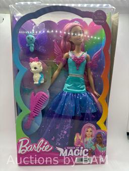 Barbie Doll with 2 Fantasy Pets, Barbie Malibu from Barbie a Touch of Magic
