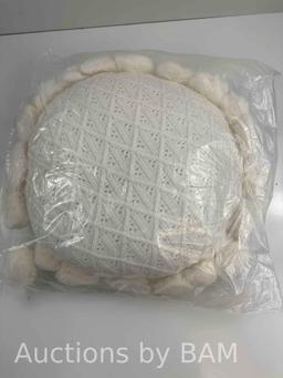 Fuzzy Ball Round Pillow