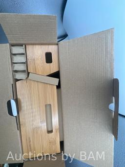 Seville Bamboo Stackable Bin Organizer 4-piece