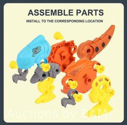 Tyethy Take Apart Dinosaur Toys with Tool Drill, Educational Building Construction Toy Set Gift T...