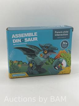 Tyethy Take Apart Dinosaur Toys with Tool Drill, Educational Building Construction Toy Set Gift T...