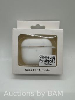 Silicone Case for Airpods 3rd Generation Case Cover (2021) with Keychain, Full Protective