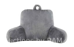 Mainstays Faux Fur Plush Bedrest Pillow, Specialty Size, Gray