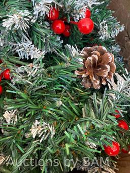 Green Red White Christmas Trees with Led Lights In Box