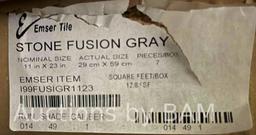 EMSER STONE FUSION GRAY FINISH PORCELAIN TILE 11in X 24in (1 CASE/12.8 SQFT) $80
