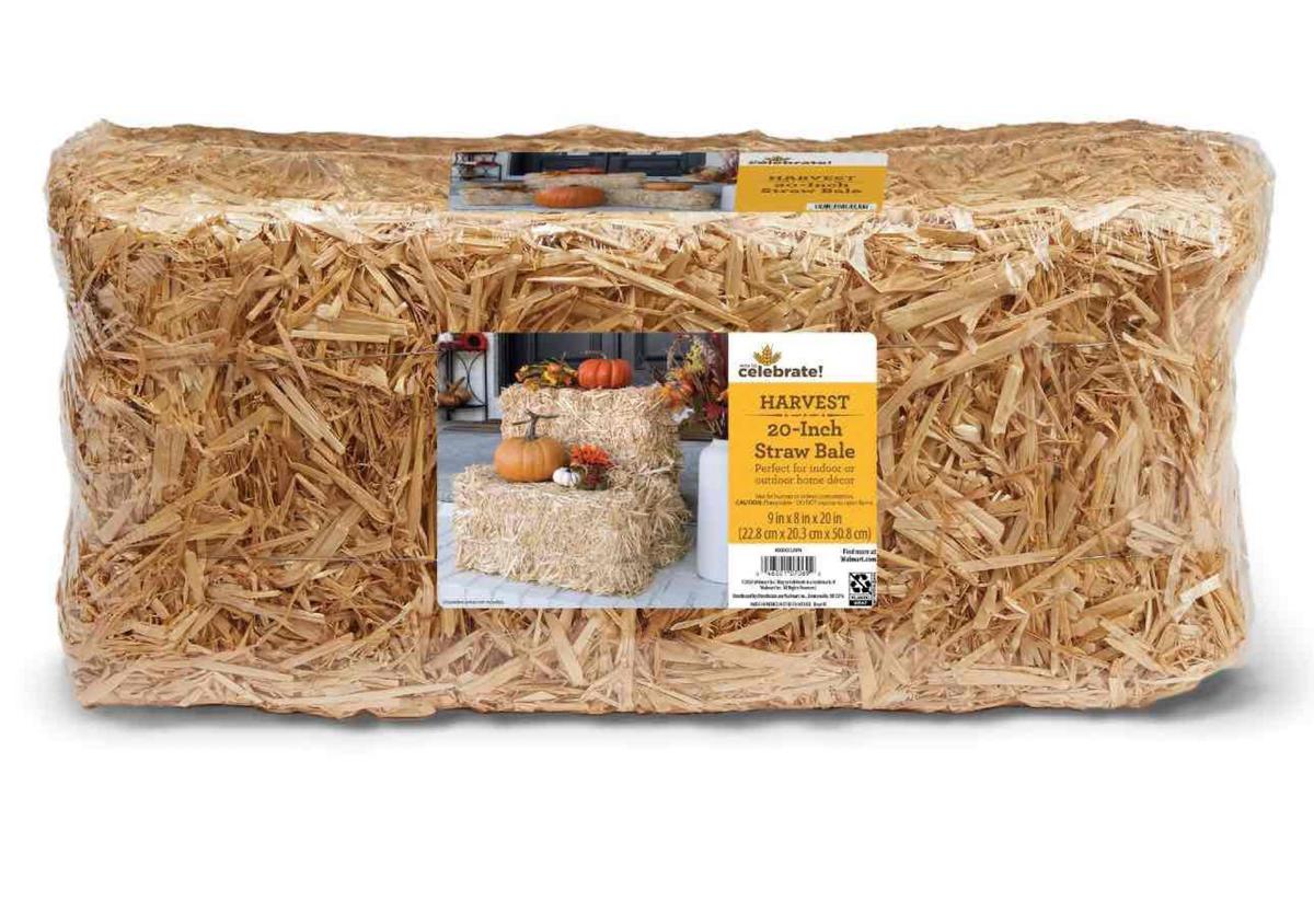 Harvest Straw Bale, 8 in x 9 in x 20 in, by Way To Celebrate
