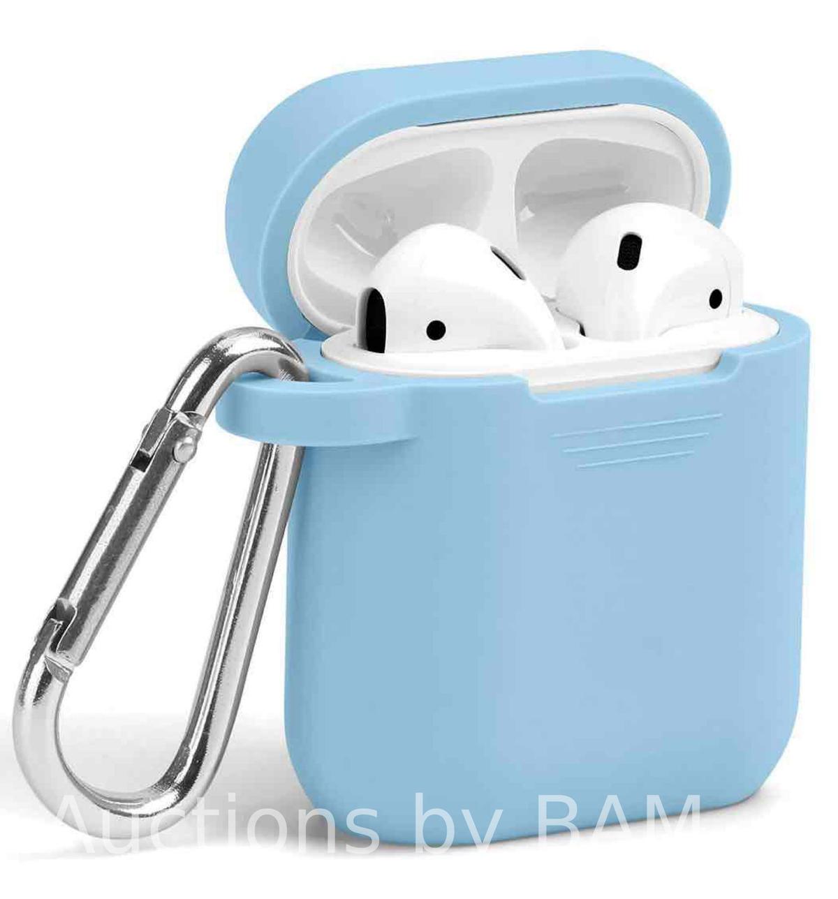 AirPods Case, GMYLE Silicone Protective Shockproof Earbuds Case Cover Skin with Keychain Kit Set