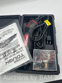 Hyper Tough 1.5 Amp Corded Rotary Tool, Variable Speed with 105 Rotary Accessories & Storage Case