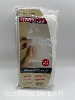 Hookless Clear Polyester & PEVA Shower Curtain, 72 x 54 Waterproof