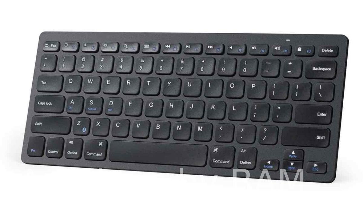 Anker Bluetooth Ultra-Slim Keyboard for iPad, Galaxy Tabs and Other Mobile Devices, Black