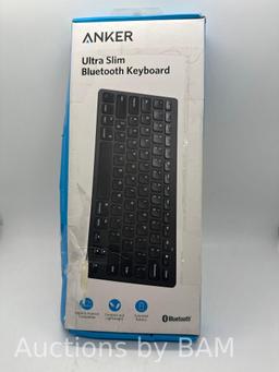 Anker Bluetooth Ultra-Slim Keyboard for iPad, Galaxy Tabs and Other Mobile Devices, Black