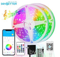 DAYBETTER Led Strip Lights 200ft,App and Remote Control,RGB Music Sync Color Changing LED Lights