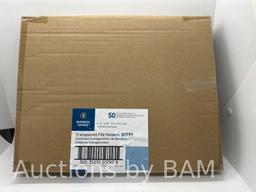 Business Source Letter File Sleeve - 8 1/2 X 11 - 20 Sheet Capacity - Polypropylene - Green - 50 ...
