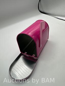 Valentines Day Pink Tin Mailbox, by Way To Celebrate 5 inches