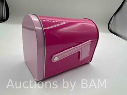 Valentines Day Pink Tin Mailbox, by Way To Celebrate 5 inches