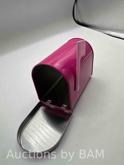Valentines Day Pink Tin Mailbox, by Way To Celebrate 5 inches