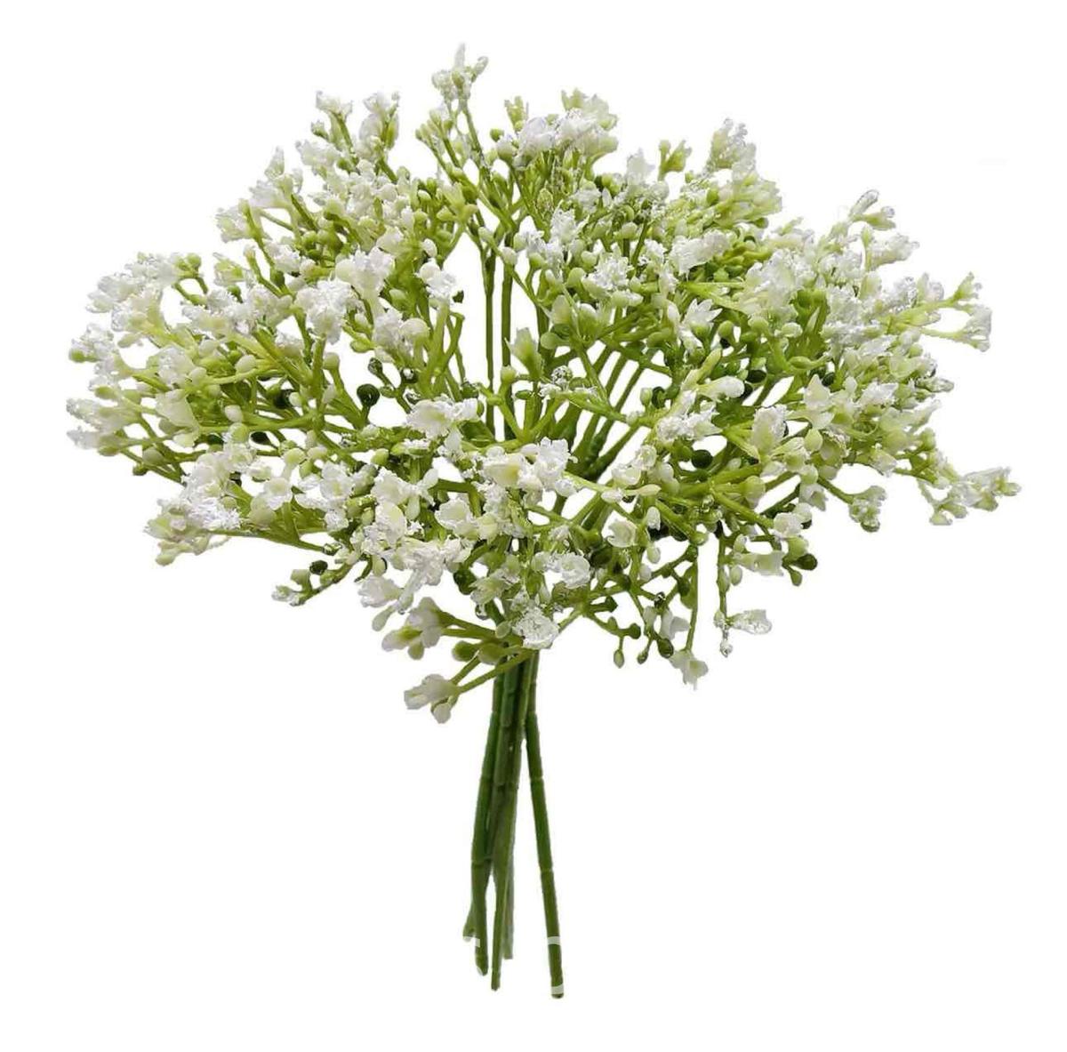 Mainstays 12 inch Artificial Babys Breath Flower Pick, White Color. Indoor Use.