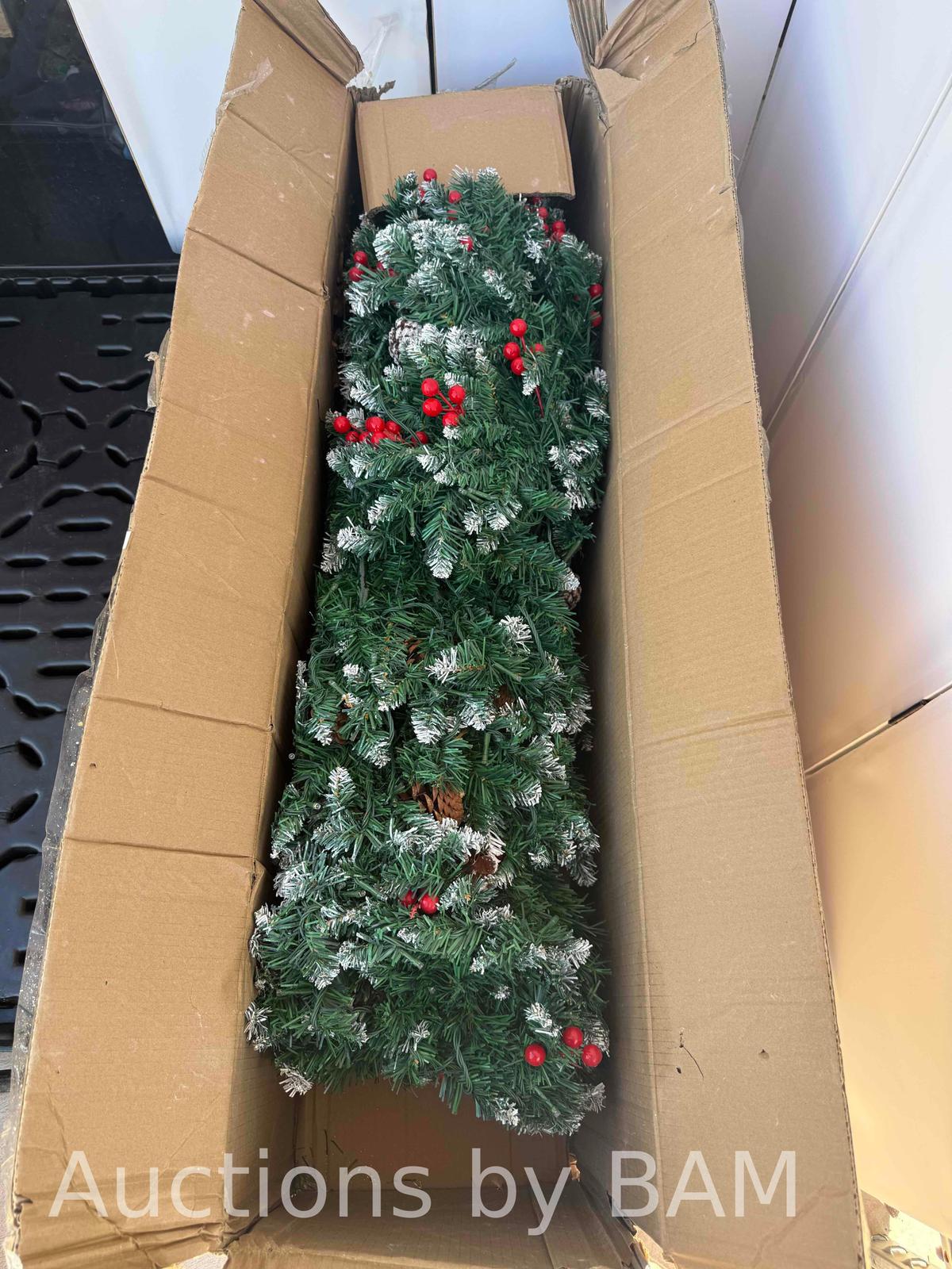 Green Red White Christmas Trees with Led Lights In Box