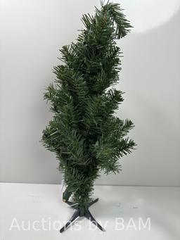 24 in Pre-Lit Noble Green Spruce Artificial Christmas Tree with 35 Clear LED Lights, by Holiday T...