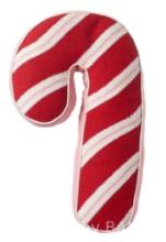 Red, White and Pink Fabric Candy Cane Decorative Throw Pillow, 17 in, by Holiday Time