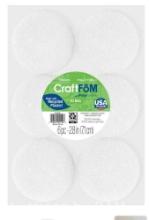 FloraCraft CraftFM 6 Piece Crafting Foam Ball 2.8 White