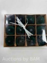 WBQ 12 Pcs Velvet Christmas Balls Bulk Flocked Christmas Tree Ball