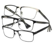 Design Optics by Foster Grant Kyle Full Metal Square Reading Glasses 3-pack +1.25