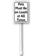 Yjiankangz Yard Signs, Pet Must Be On Leash At All Times Yard Door Metal Aluminum Sign With Stake