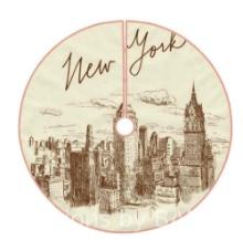 Disketp New York Christmas Tree Skirt, Christmas Tree Decorations, Christmas Decor, Tree Mat