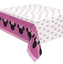 2 Pieces Minnie Mouse Plastic Party Tablecloth, 84 x 54in