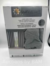 SunSmart Total Blackout Lined Panel Pair with Grommets 2 Panels